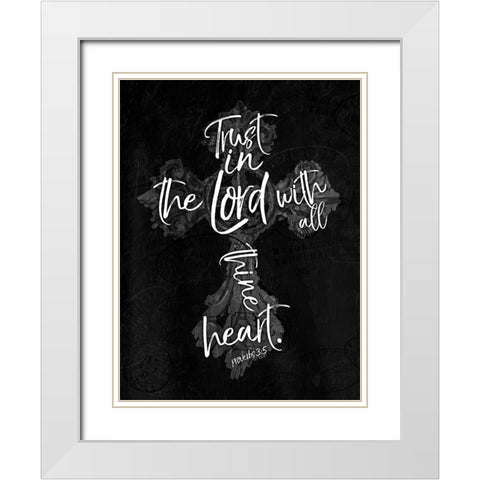 Trust Lord White Modern Wood Framed Art Print with Double Matting by Villa, Mlli