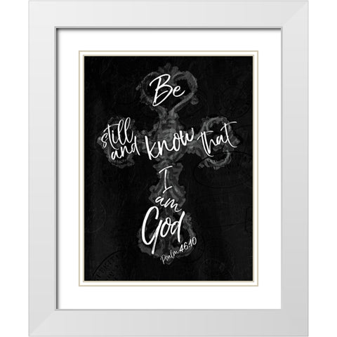 I Am God White Modern Wood Framed Art Print with Double Matting by Villa, Mlli