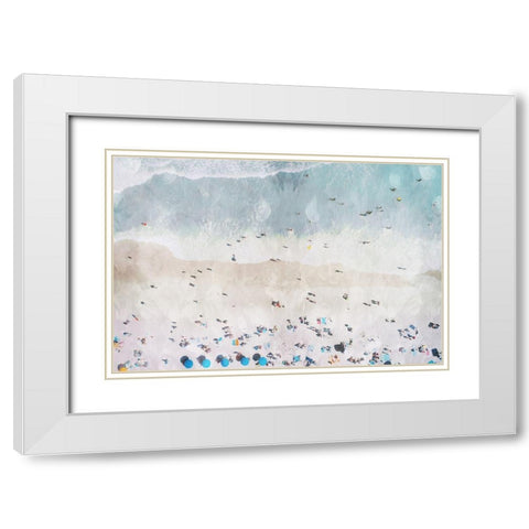 Beaching Out White Modern Wood Framed Art Print with Double Matting by Villa, Mlli