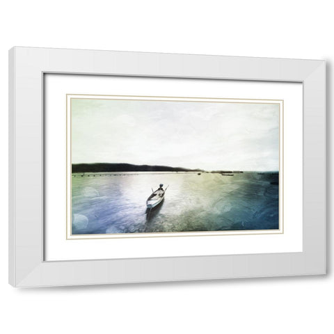 Fell Out To Sea White Modern Wood Framed Art Print with Double Matting by Villa, Mlli