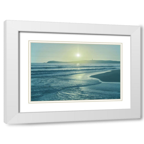 Soft Beach Sun White Modern Wood Framed Art Print with Double Matting by Villa, Mlli