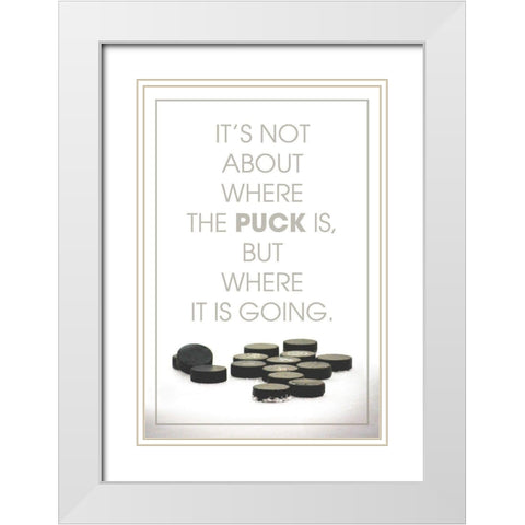 Pucks Going White Modern Wood Framed Art Print with Double Matting by Villa, Mlli