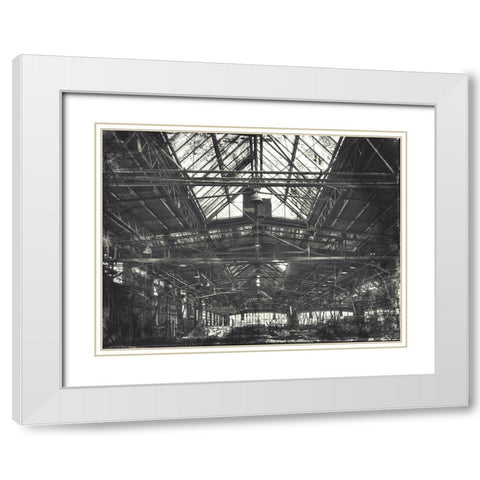 Industrial Life White Modern Wood Framed Art Print with Double Matting by Villa, Mlli