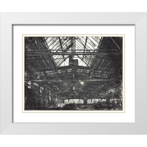 Industrial Life White Modern Wood Framed Art Print with Double Matting by Villa, Mlli