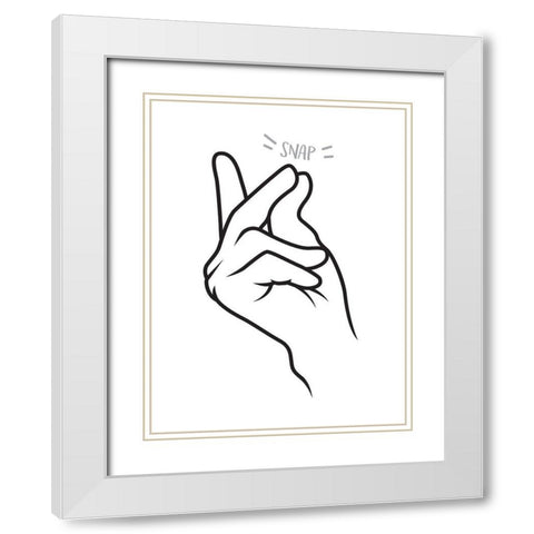 Snap White Modern Wood Framed Art Print with Double Matting by Villa, Mlli