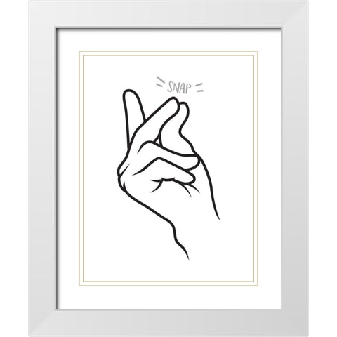 Snap White Modern Wood Framed Art Print with Double Matting by Villa, Mlli