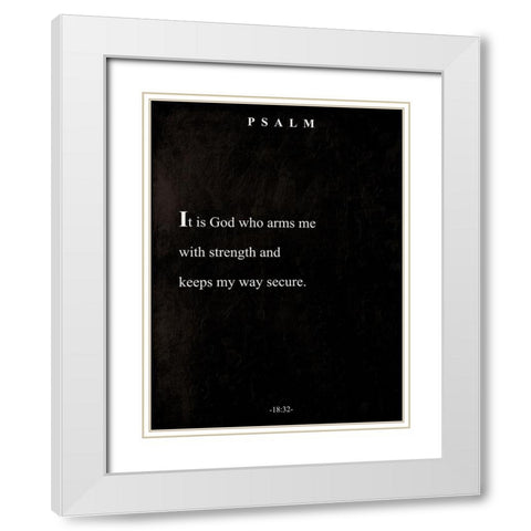 Psalm Book Page White Modern Wood Framed Art Print with Double Matting by Villa, Mlli