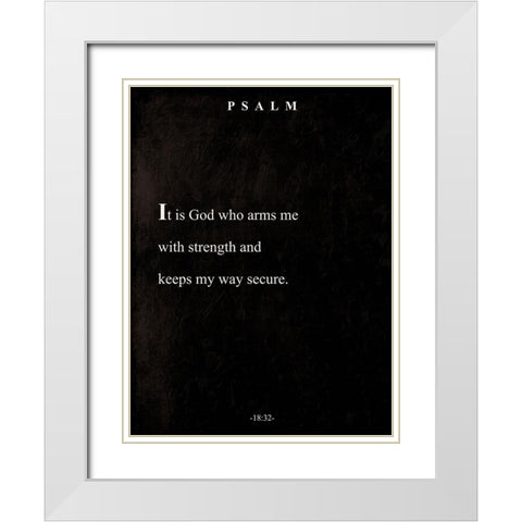 Psalm Book Page White Modern Wood Framed Art Print with Double Matting by Villa, Mlli