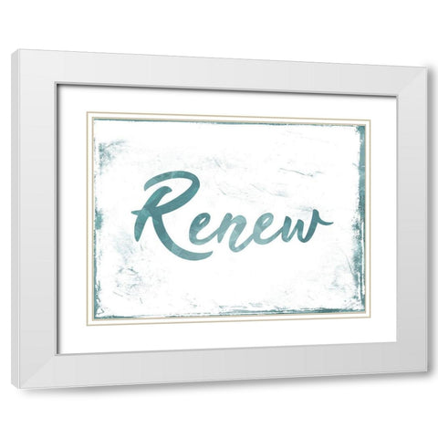 Renew White Modern Wood Framed Art Print with Double Matting by Villa, Mlli