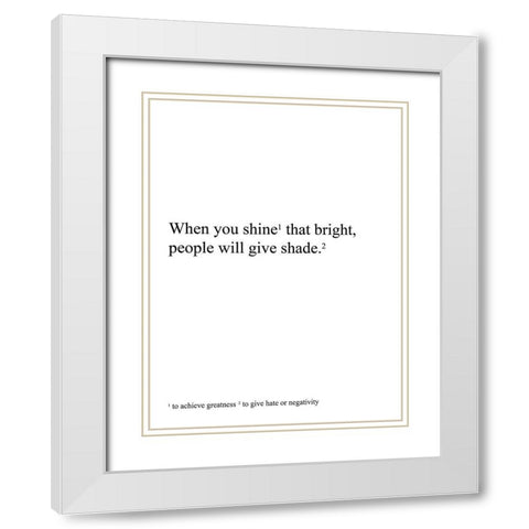 Shine White Modern Wood Framed Art Print with Double Matting by Villa, Mlli