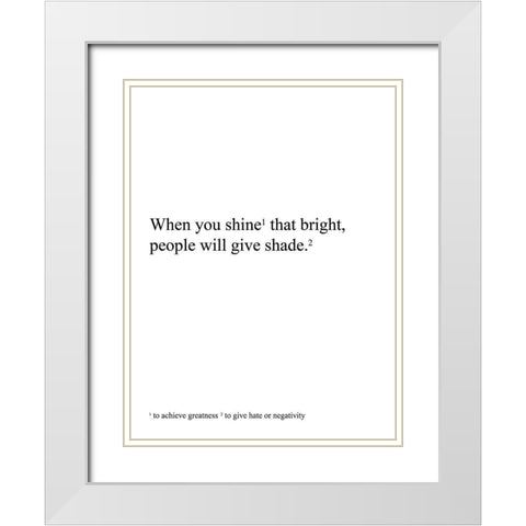 Shine White Modern Wood Framed Art Print with Double Matting by Villa, Mlli
