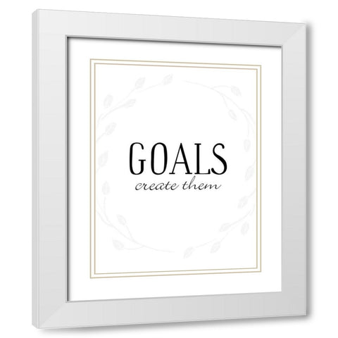 Goals White Modern Wood Framed Art Print with Double Matting by Villa, Mlli