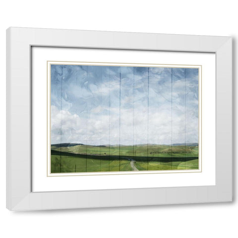 On The Hills White Modern Wood Framed Art Print with Double Matting by Villa, Mlli