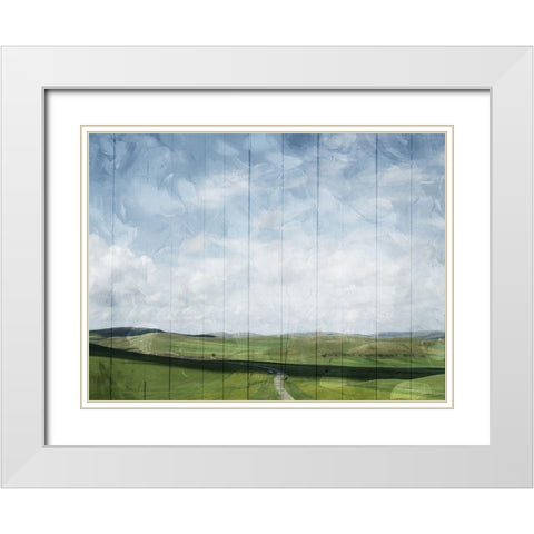 On The Hills White Modern Wood Framed Art Print with Double Matting by Villa, Mlli
