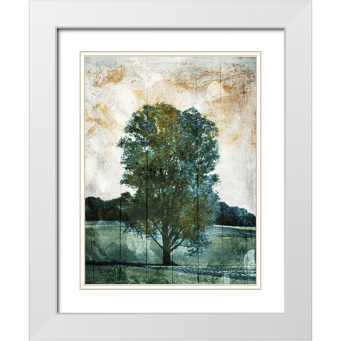 Lonely Tree White Modern Wood Framed Art Print with Double Matting by Villa, Mlli