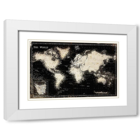 Cream World White Modern Wood Framed Art Print with Double Matting by Villa, Mlli