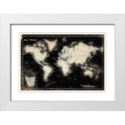 Cream World White Modern Wood Framed Art Print with Double Matting by Villa, Mlli