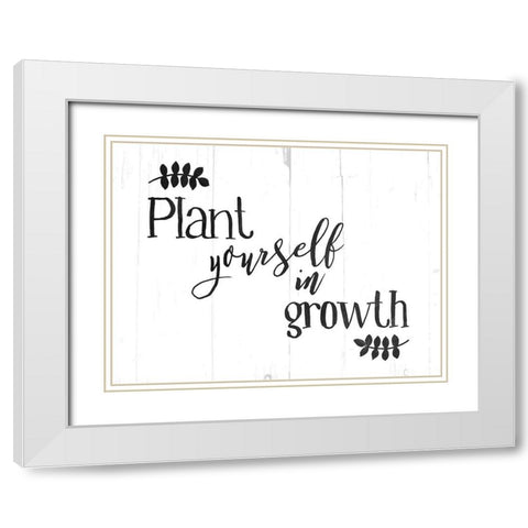 Plant Growth BW White Modern Wood Framed Art Print with Double Matting by Villa, Mlli