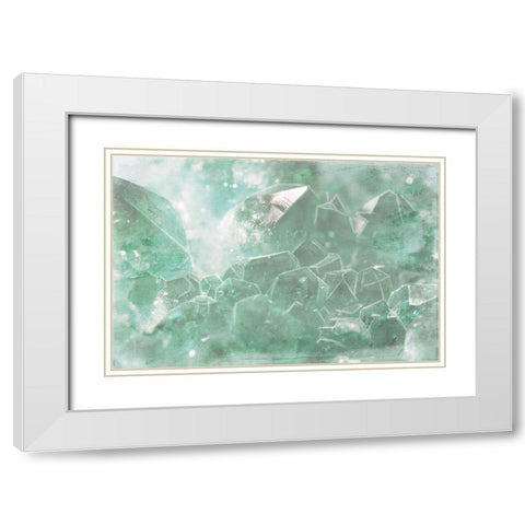Mint Rocks White Modern Wood Framed Art Print with Double Matting by Villa, Mlli
