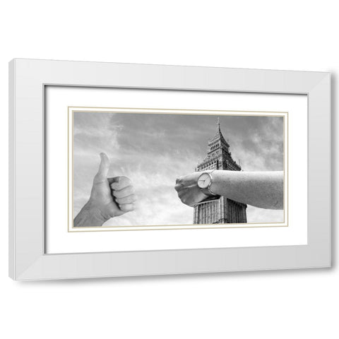 Watch Tower White Modern Wood Framed Art Print with Double Matting by Villa, Mlli