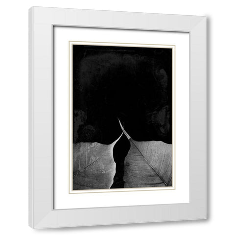 Leaves In The Dark Again White Modern Wood Framed Art Print with Double Matting by Villa, Mlli