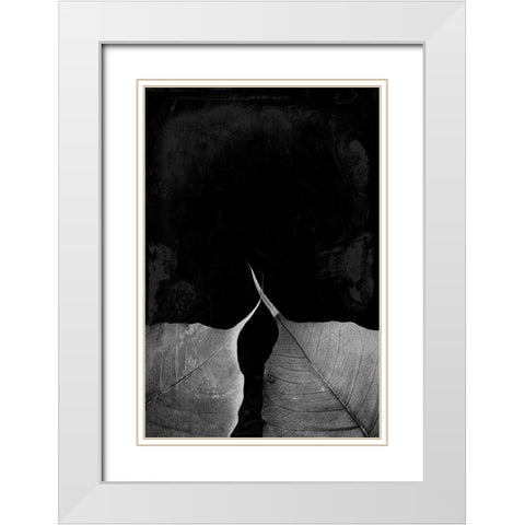 Leaves In The Dark Again White Modern Wood Framed Art Print with Double Matting by Villa, Mlli