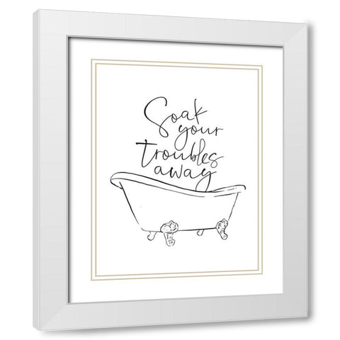 Soak White Modern Wood Framed Art Print with Double Matting by Villa, Mlli