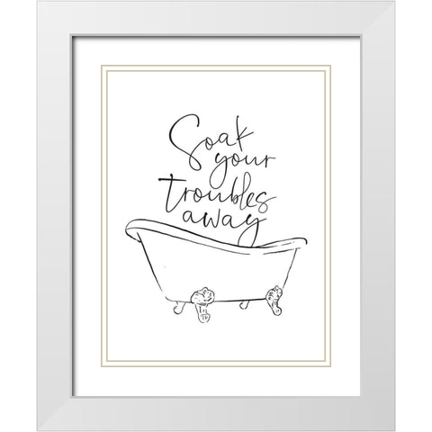 Soak White Modern Wood Framed Art Print with Double Matting by Villa, Mlli
