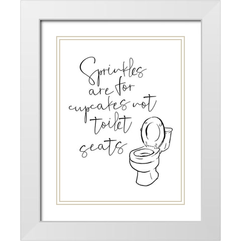 Sprinkles White Modern Wood Framed Art Print with Double Matting by Villa, Mlli