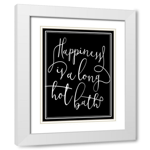 Hot Bath White Modern Wood Framed Art Print with Double Matting by Villa, Mlli