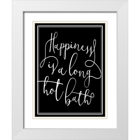 Hot Bath White Modern Wood Framed Art Print with Double Matting by Villa, Mlli