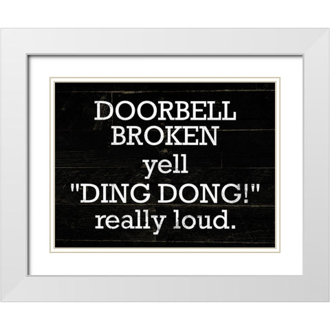 Doorbell White Modern Wood Framed Art Print with Double Matting by Villa, Mlli