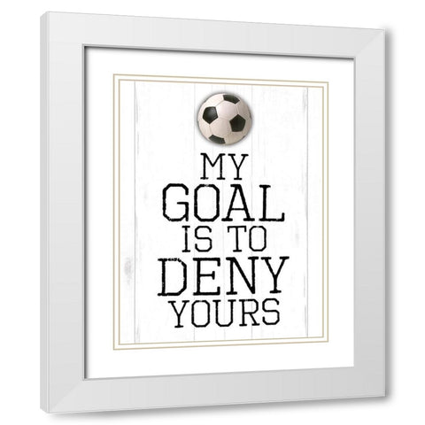 My Goal White Modern Wood Framed Art Print with Double Matting by Villa, Mlli