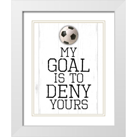 My Goal White Modern Wood Framed Art Print with Double Matting by Villa, Mlli