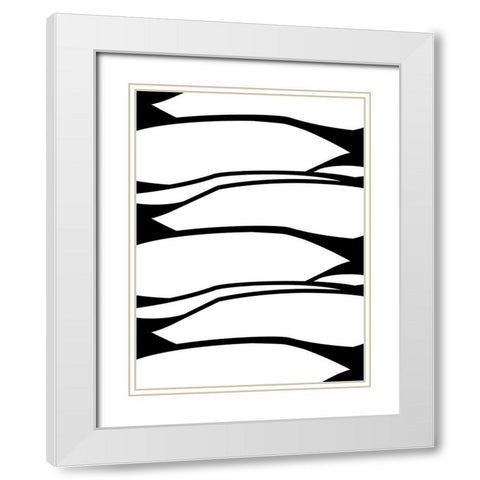 Blades White Modern Wood Framed Art Print with Double Matting by Villa, Mlli