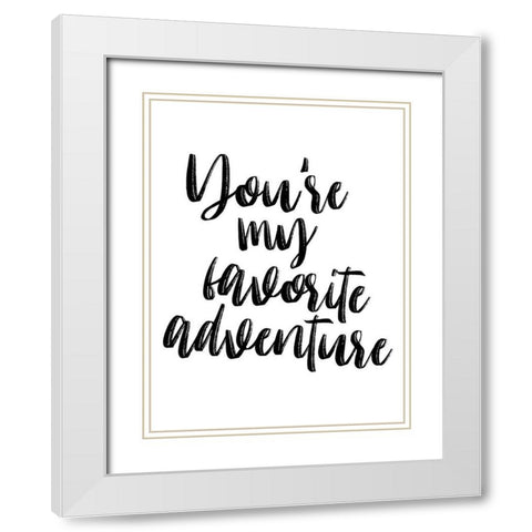 Your My White Modern Wood Framed Art Print with Double Matting by Villa, Mlli