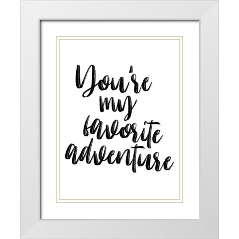 Your My White Modern Wood Framed Art Print with Double Matting by Villa, Mlli