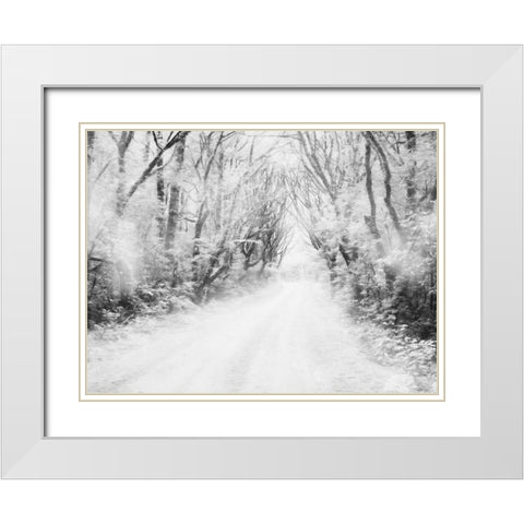 Snow Way White Modern Wood Framed Art Print with Double Matting by Villa, Mlli