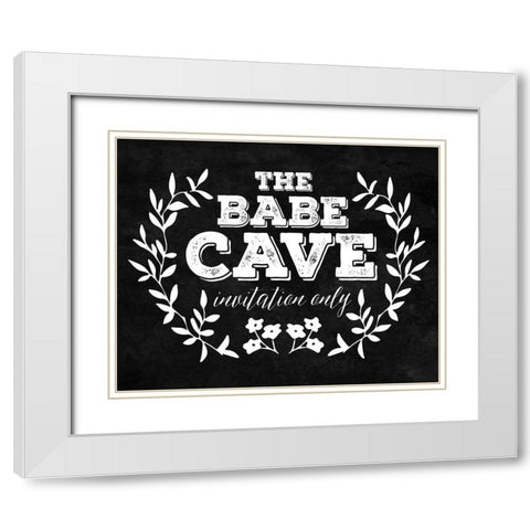 The Babe Cave White White Modern Wood Framed Art Print with Double Matting by Villa, Mlli