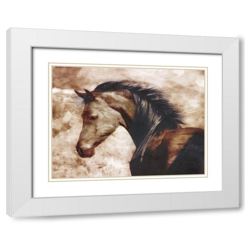 Look At The Horse White Modern Wood Framed Art Print with Double Matting by Villa, Milli