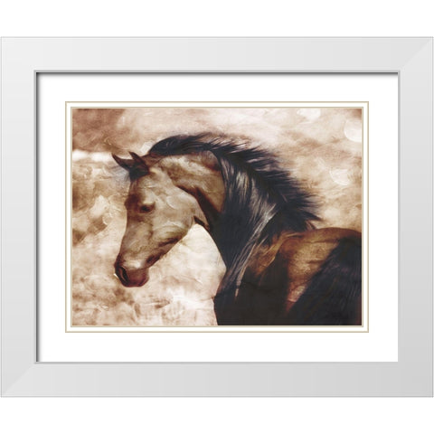 Look At The Horse White Modern Wood Framed Art Print with Double Matting by Villa, Milli