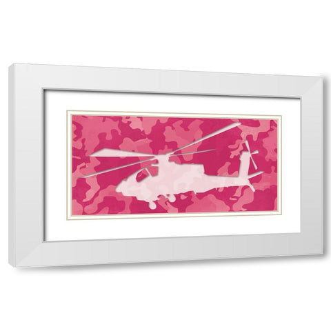 Pink Chopper White Modern Wood Framed Art Print with Double Matting by Villa, Mlli