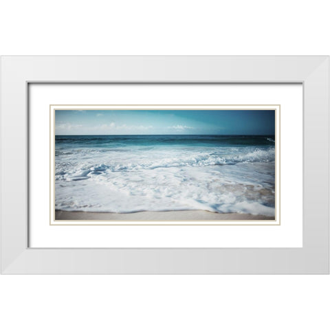 Close Waves White Modern Wood Framed Art Print with Double Matting by Villa, Mlli