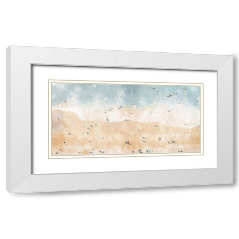 Beach Fun White Modern Wood Framed Art Print with Double Matting by Villa, Mlli