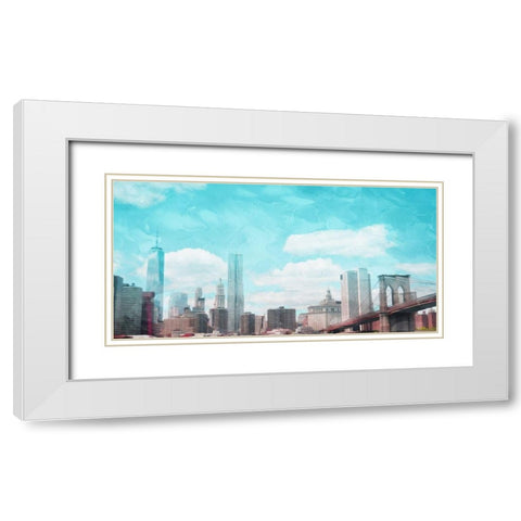 City Sky White Modern Wood Framed Art Print with Double Matting by Villa, Mlli