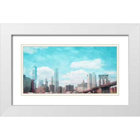 City Sky White Modern Wood Framed Art Print with Double Matting by Villa, Mlli