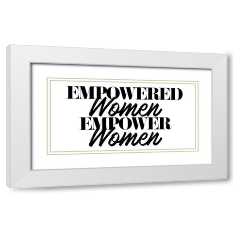 Empowered White Modern Wood Framed Art Print with Double Matting by Villa, Mlli