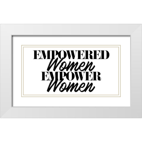 Empowered White Modern Wood Framed Art Print with Double Matting by Villa, Mlli