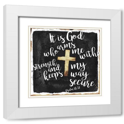 Secure White Modern Wood Framed Art Print with Double Matting by Villa, Mlli