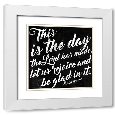 This Is The Day White Modern Wood Framed Art Print with Double Matting by Villa, Mlli